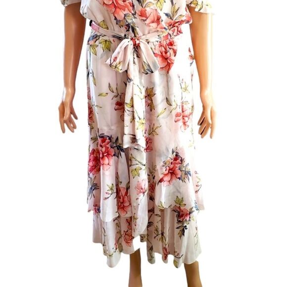 Joie Cristeta Silk Floral Cold Shoulder Maxi Dress SMALL - Picture 9 of 16